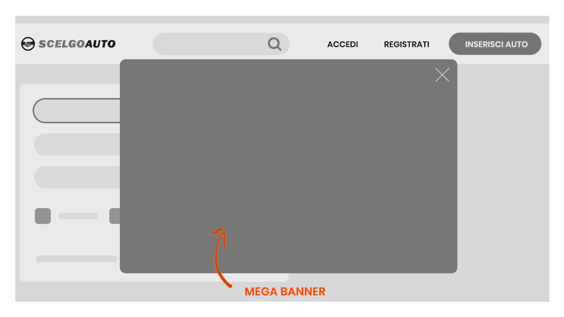 Mega banner popup